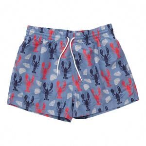 NEW PINK CHICKEN boy's swim trunks in lobster and clams